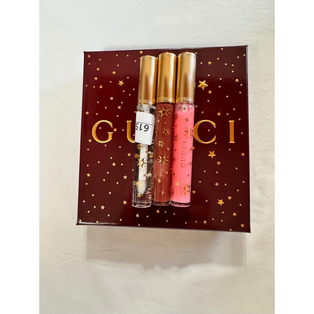 Gucci Beauty Rosso Ancora 509 Lip Set Matte Liquid & Glow Lipstick 3 Piece New - Picture 1 of 5